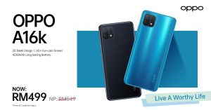 You Can Now Purchase the Stylish OPPO A16K at just RM499!