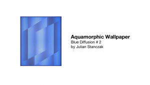 Aquamorphic Wallpaper Blue Diffusion # 2 by Julian Stanczak