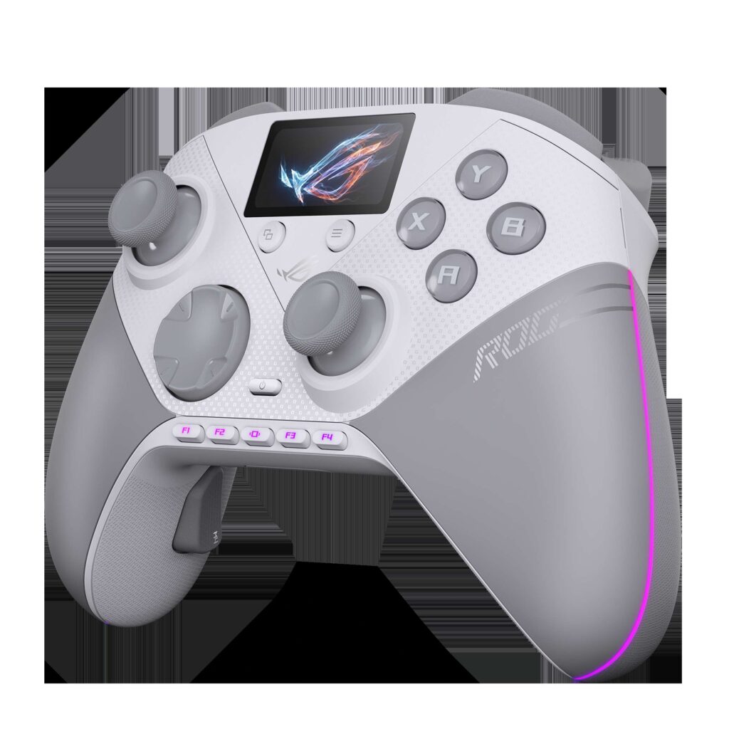 ROG Raikiri II Pro PC White angled view from right